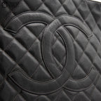 Caviar Skin Black Tote Bag