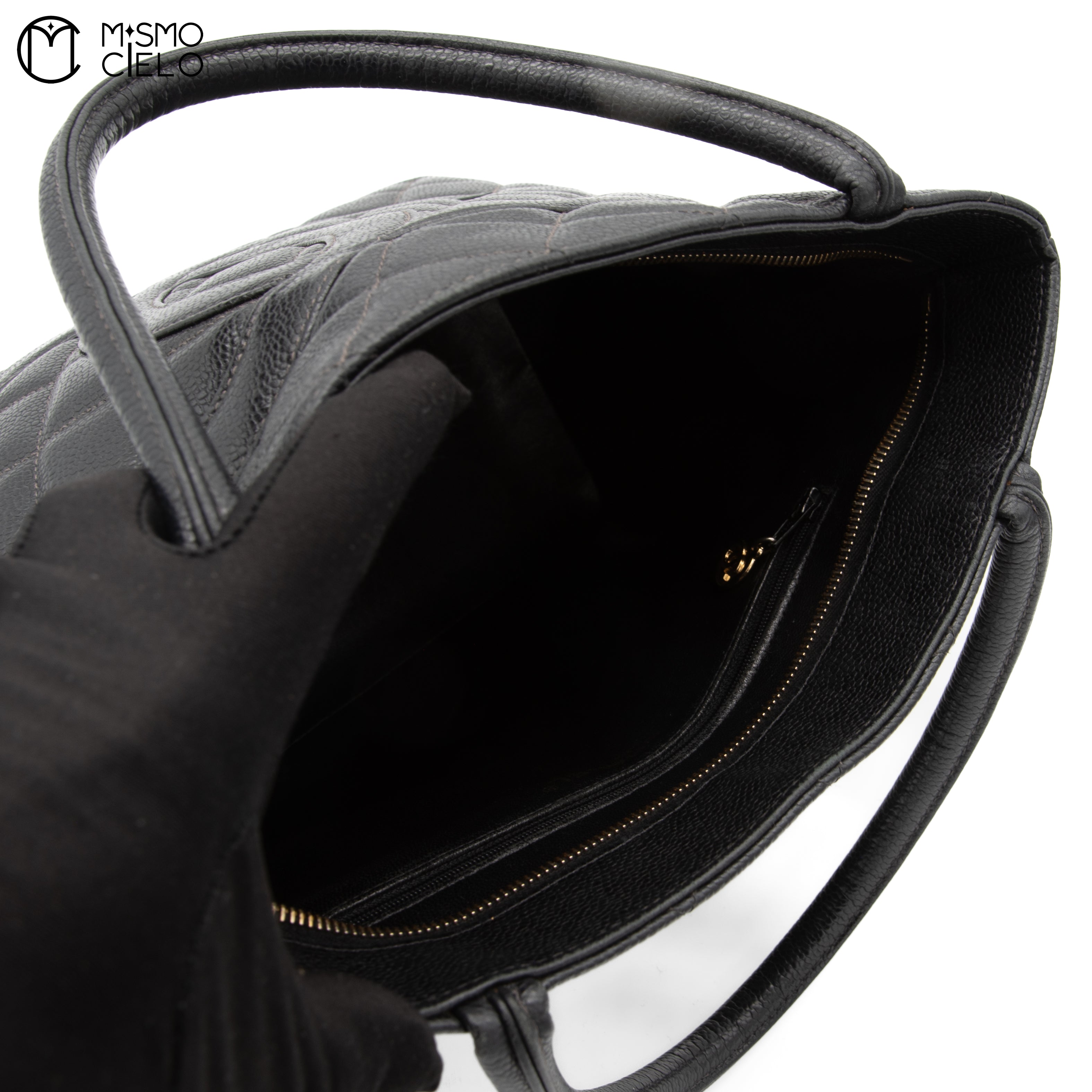 Caviar Skin Black Tote Bag