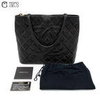 Caviar Skin Black Tote Bag