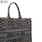 CHRISTIAN DIOR Large Book Tote Leopard