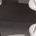 Leather Drawstring Grey Bucket Pouch
