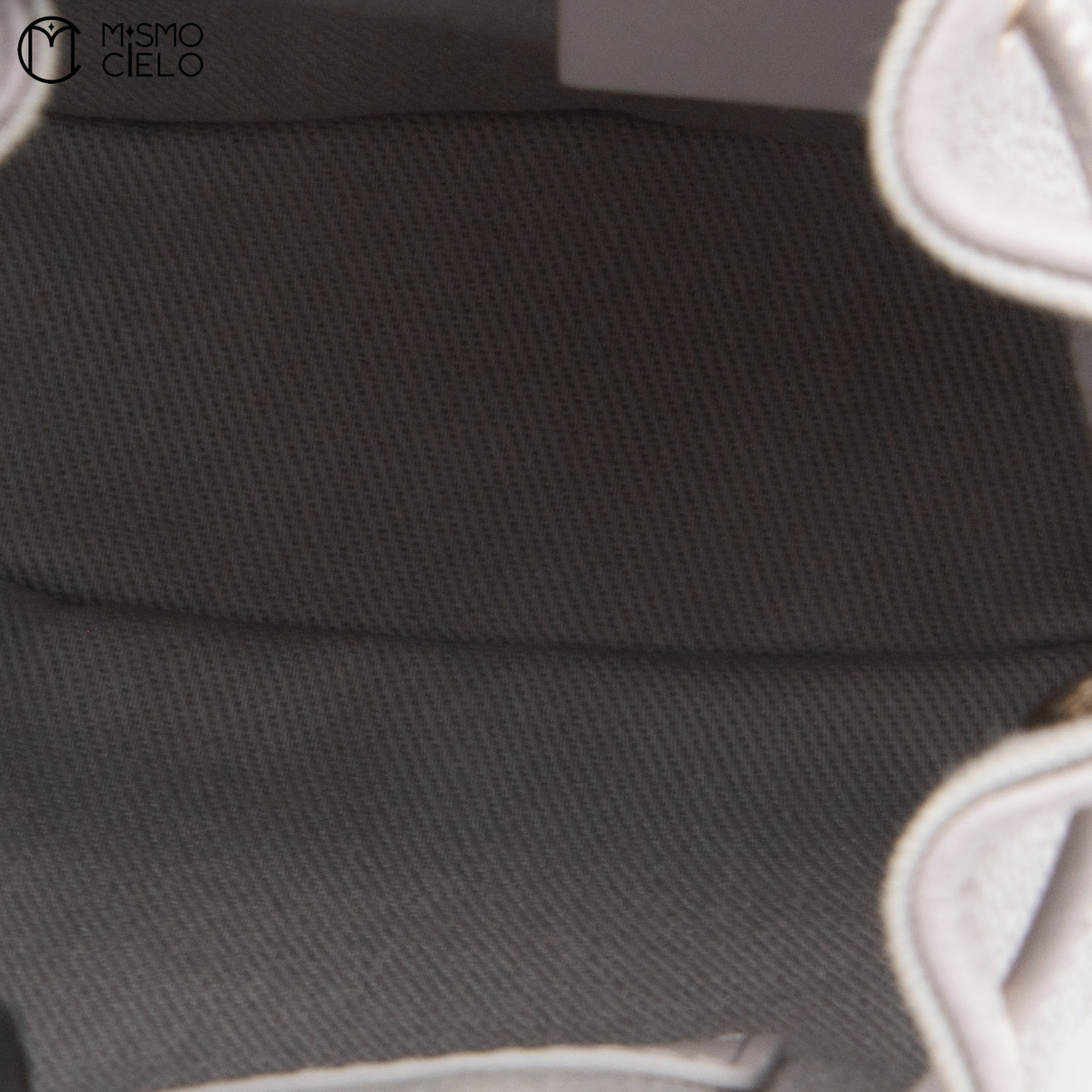 Leather Drawstring Grey Bucket Pouch