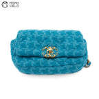 Blue Tweed Waist Bag