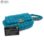 Blue Tweed Waist Bag