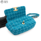 Blue Tweed Waist Bag