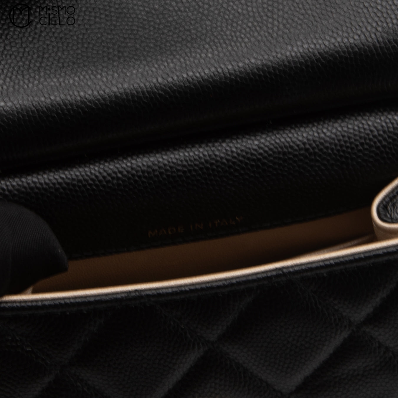 Matelasse Caviar Skin Coco Mark Pouch