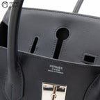 Birkin 30 Navy Togo Square L Engraved (Authenticated)