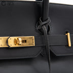 Birkin 35 Box Calf Engraved Circle Y (Authenticated)