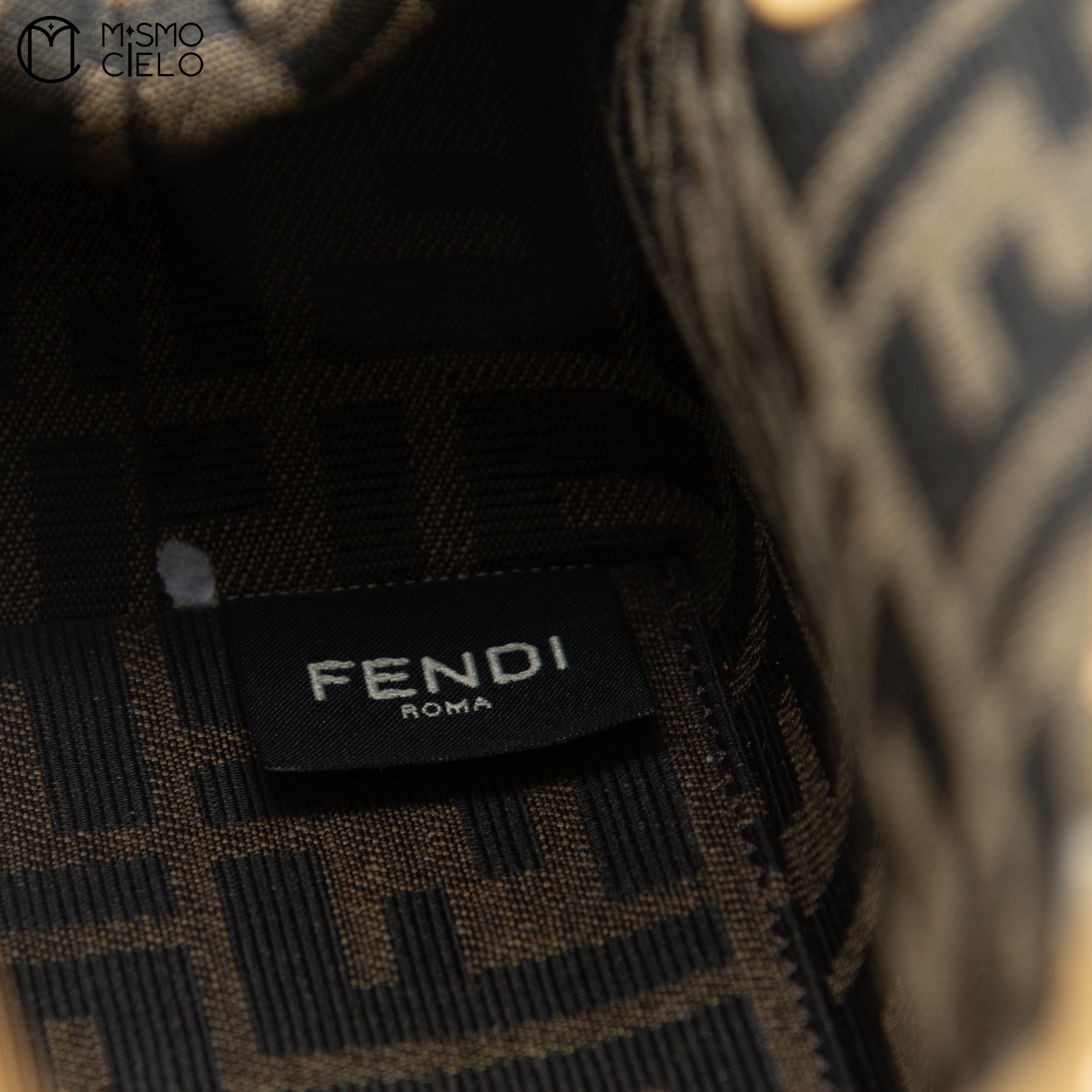 Pochette Fendi First 8BP129 Lamb Leather Dark Brown Bag