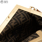 Pochette Fendi First 8BP129 Lamb Leather Dark Brown Bag