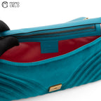 GG Large Green Velvet Shoulder Bag