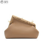 Pochette Fendi First 8BP129 Lamb Leather and Python