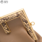 Pochette Fendi First 8BP129 Lamb Leather and Python