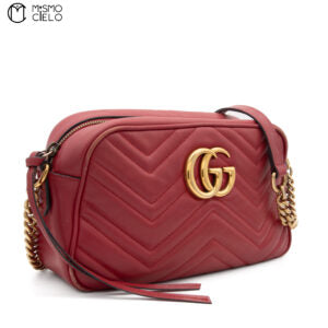 GG Marmont Quilted Chain Red Shoulder bag