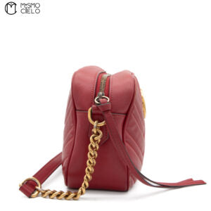 GG Marmont Quilted Chain Red Shoulder bag