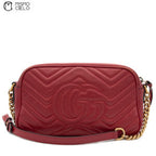 GG Marmont Quilted Chain Red Shoulder bag