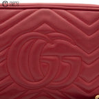 GG Marmont Quilted Chain Red Shoulder bag