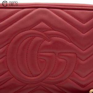 GG Marmont Quilted Chain Red Shoulder bag