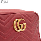 GG Marmont Quilted Chain Red Shoulder bag