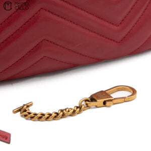 GG Marmont Quilted Chain Red Shoulder bag