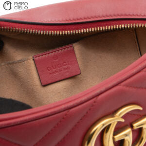 GG Marmont Quilted Chain Red Shoulder bag