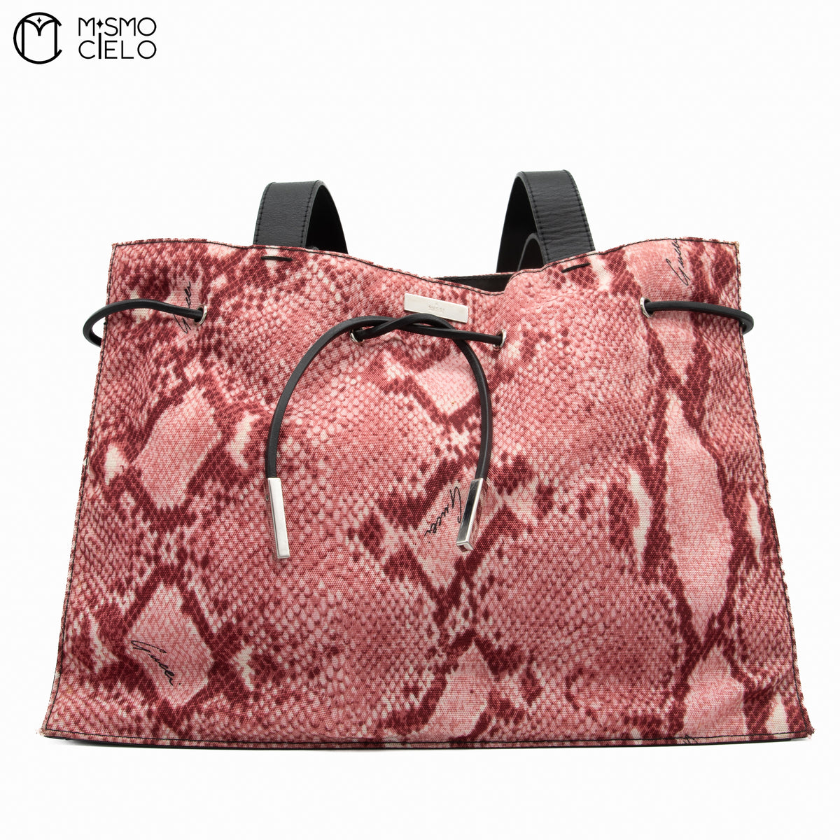 Pink Python Print Tote Bag