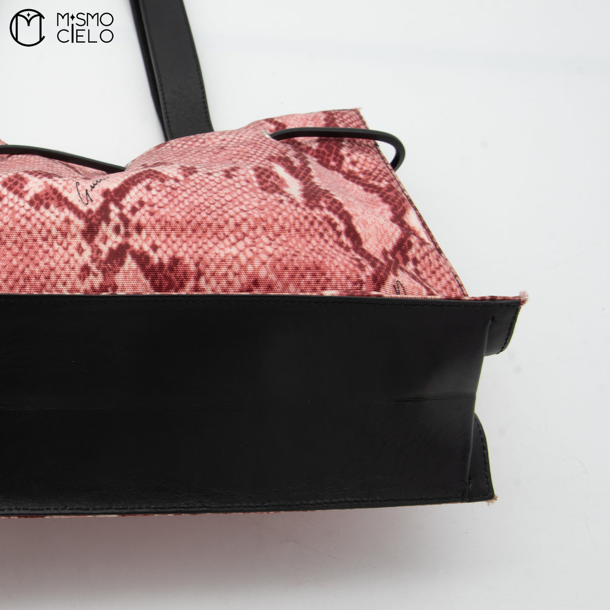 Pink Python Print Tote Bag