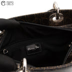 Trotter Lady Dior Patent Handbag Brown and Khaki