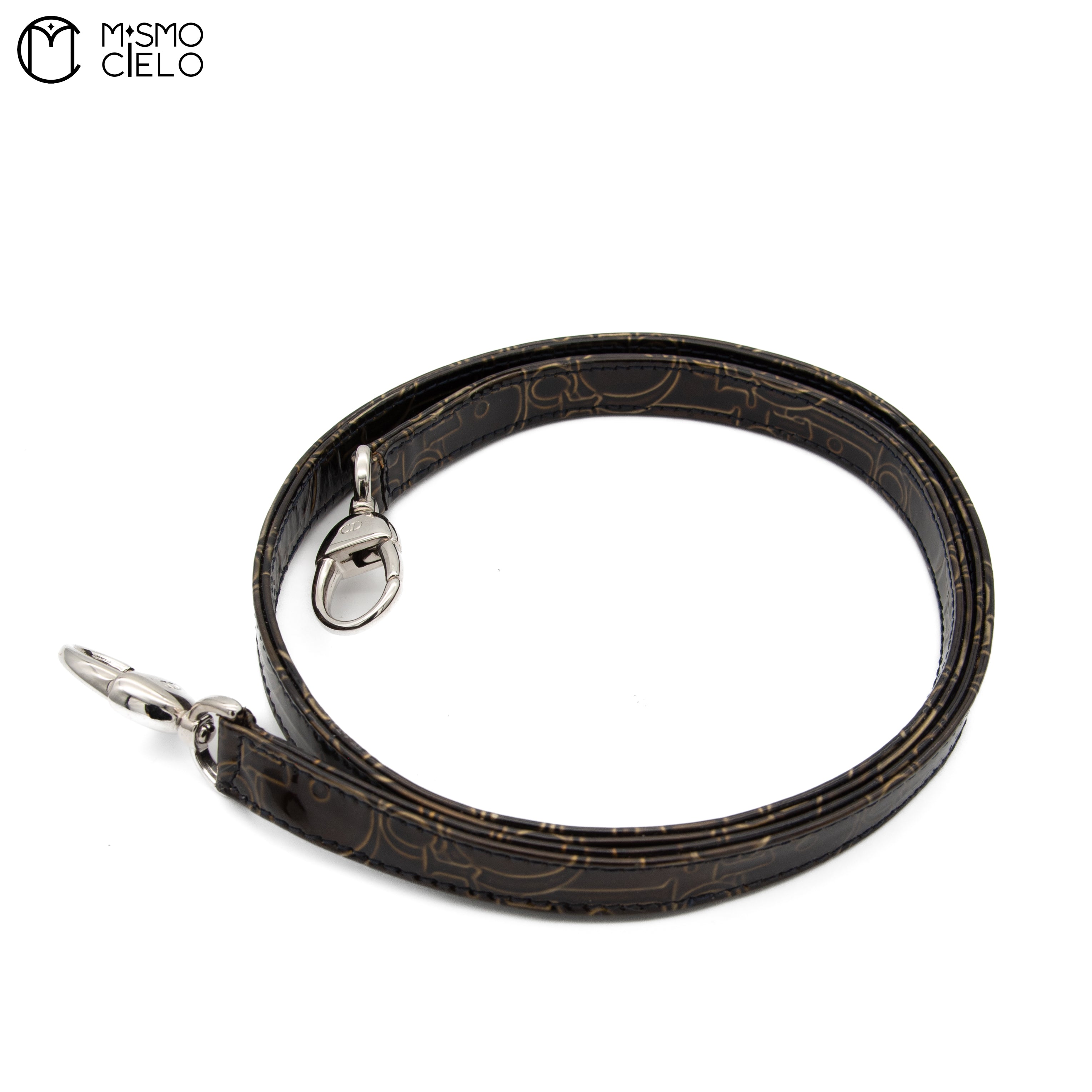 Trotter Lady Dior Patent Handbag Brown and Khaki