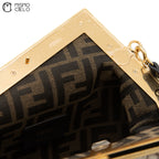 Pochette Fendi First 8BP129 Lamb Leather and Python Black Shoulder Bag