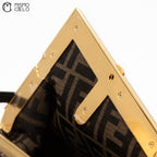 Pochette Fendi First 8BP129 Lamb Leather and Python Black Shoulder Bag