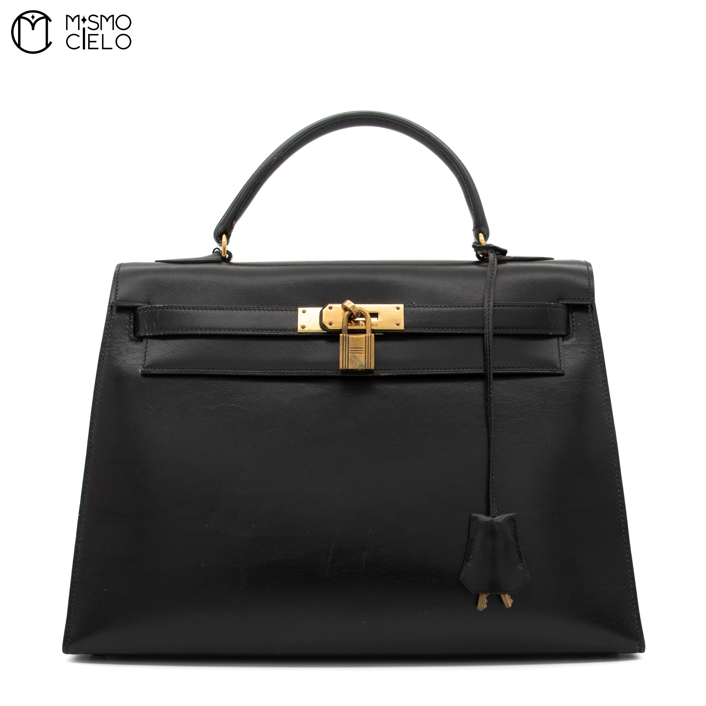 Kelly 32 Boxcalf Black Handbag