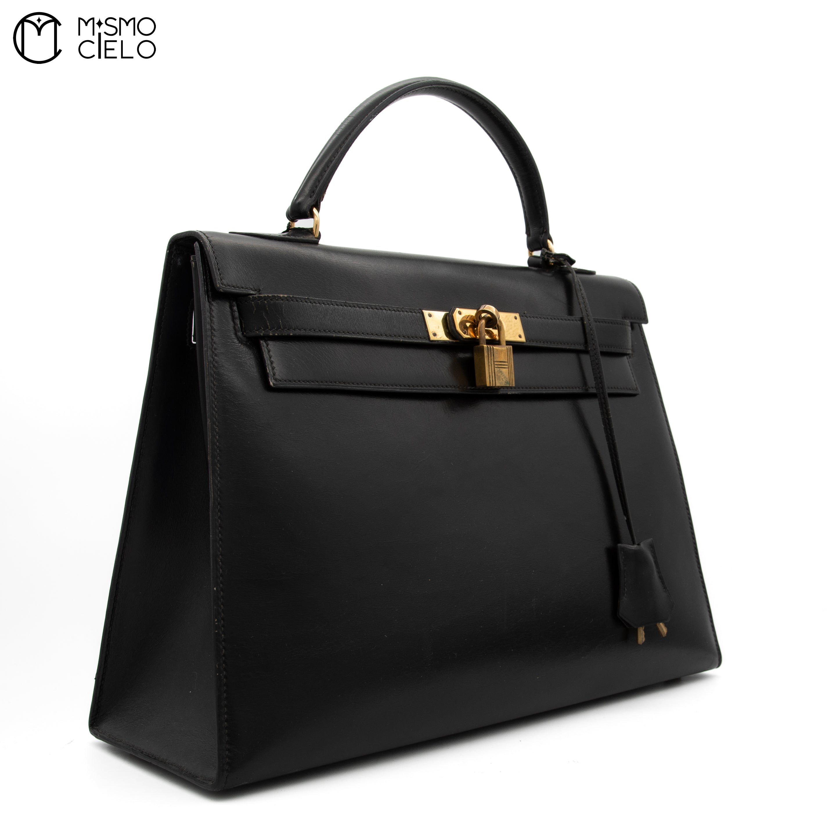 Kelly 32 Boxcalf Black Handbag