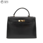 Kelly 32 Boxcalf Black Handbag