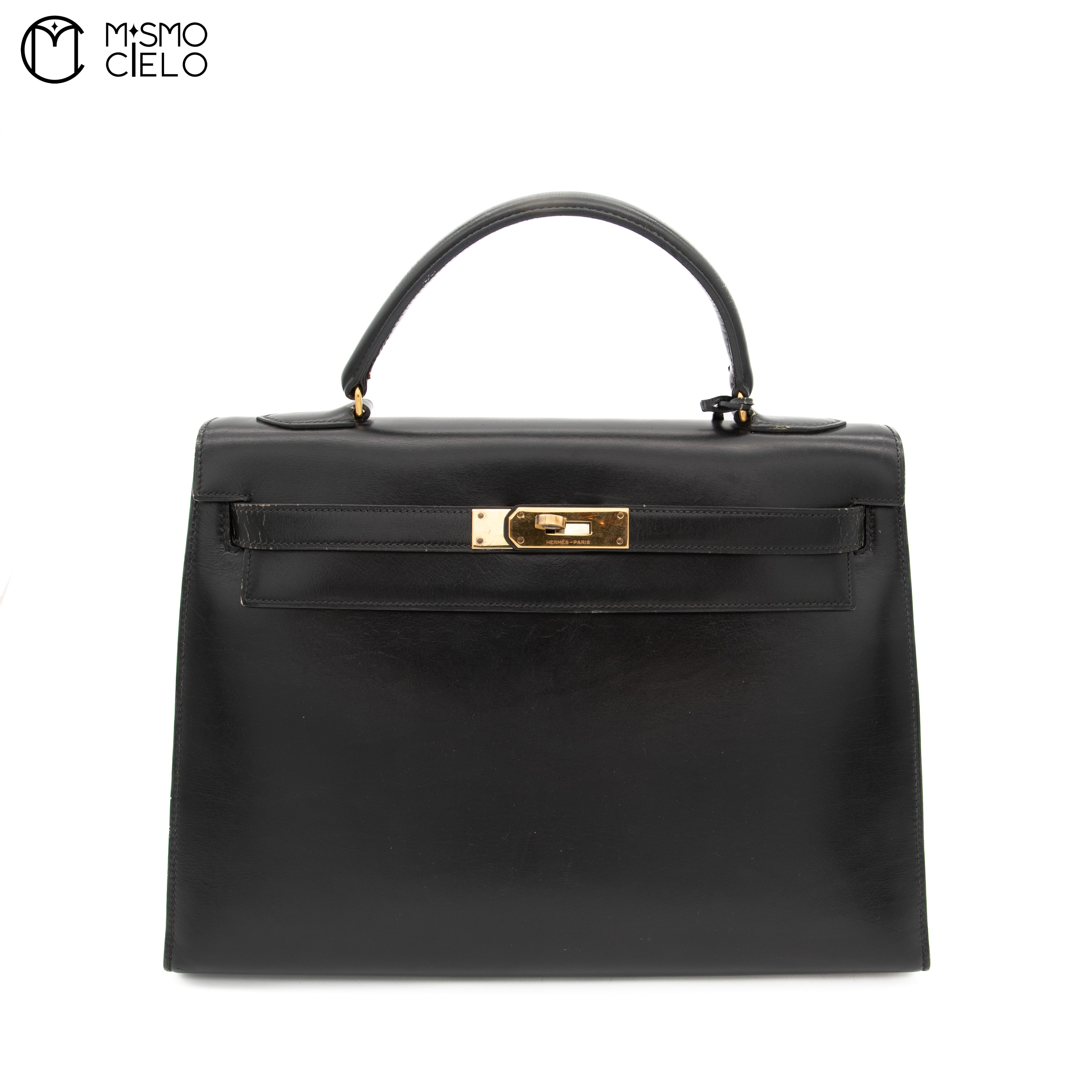 Kelly 32 Boxcalf Black Handbag