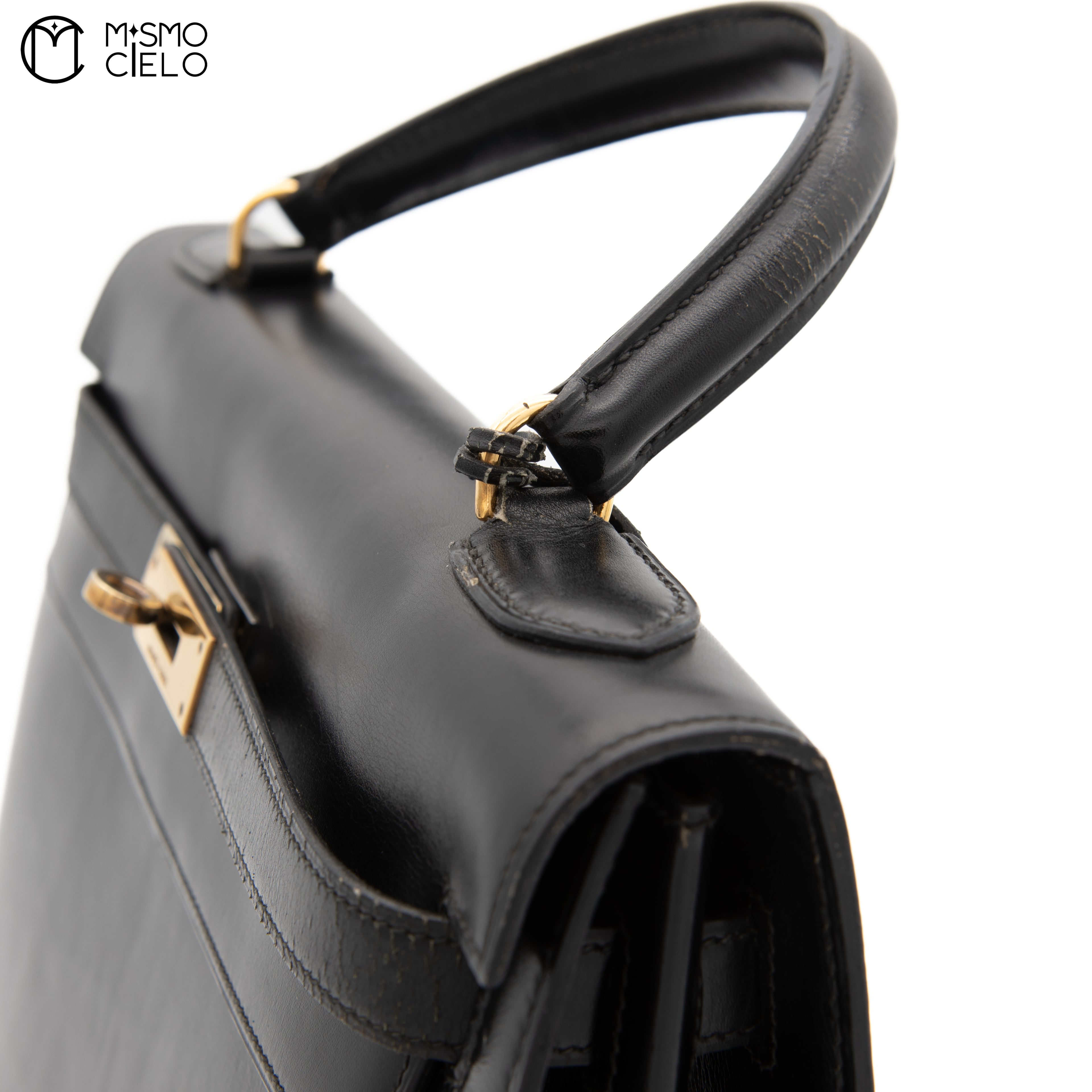 Kelly 32 Boxcalf Black Handbag