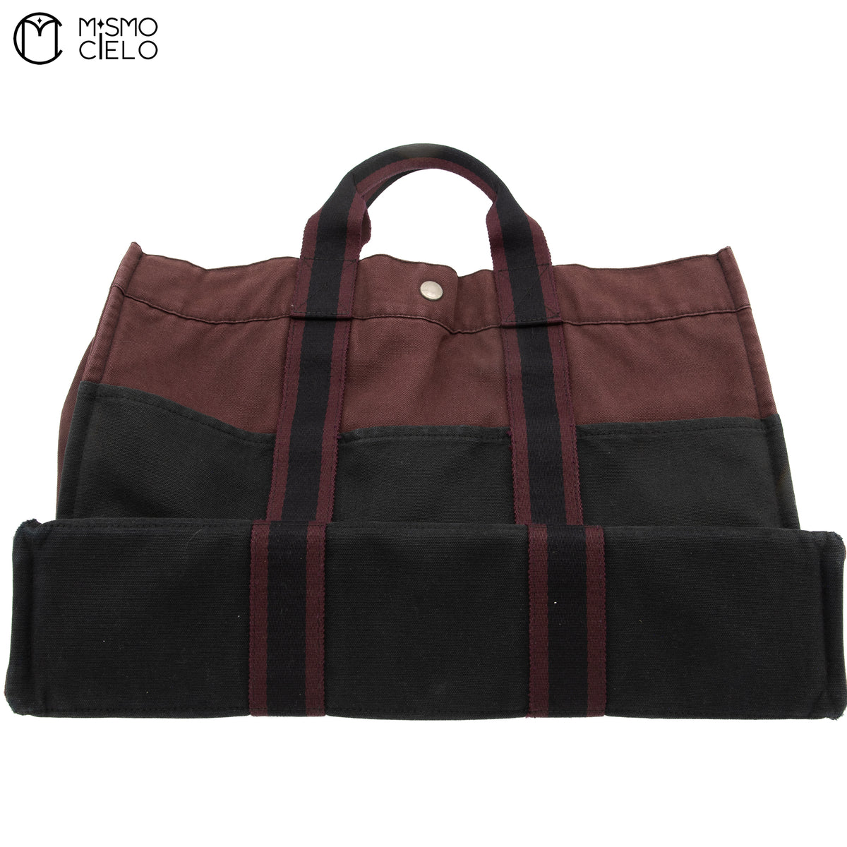 HERMES Fourre-Tout Tote Bag Black and Red