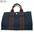 HERMES Fourre-Toet Tote Bag Navy and Red PM