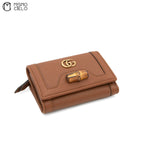 Bamboo GG Marmont 658633 Leather Compact Wallet