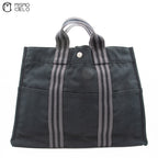 Black Fourre Tout Canvas MM Tote Bag