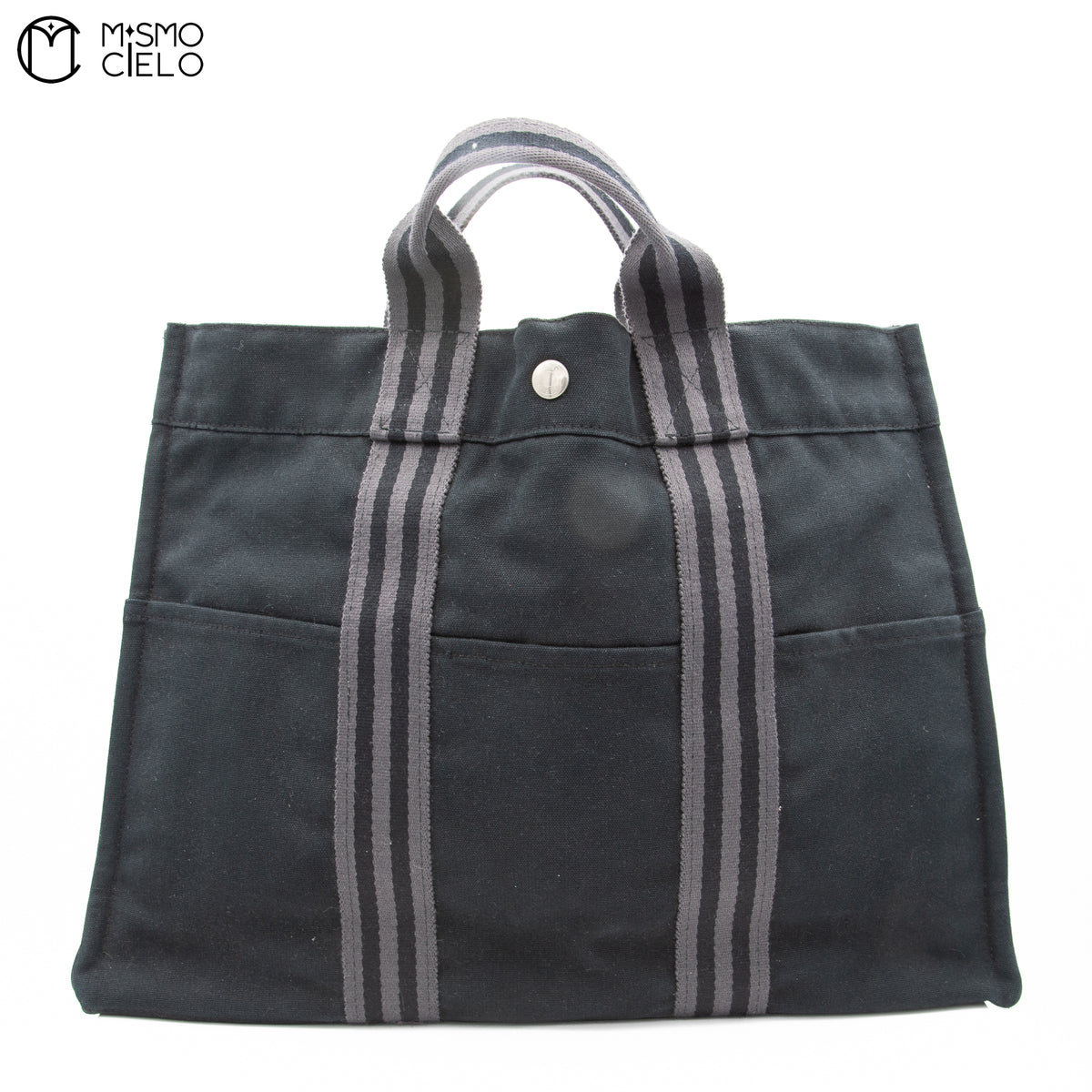 Black Fourre Tout Canvas MM Tote Bag