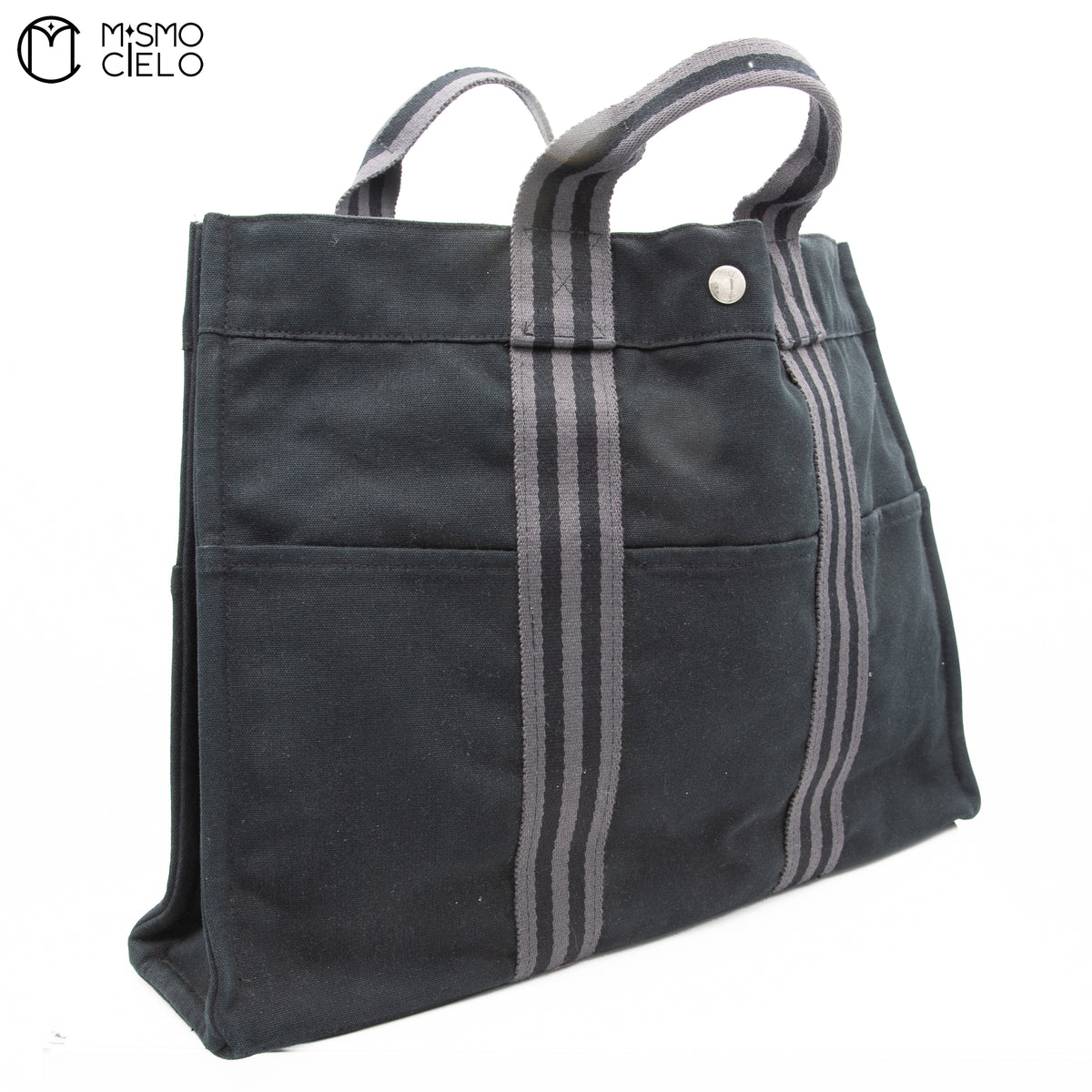 Black Fourre Tout Canvas MM Tote Bag