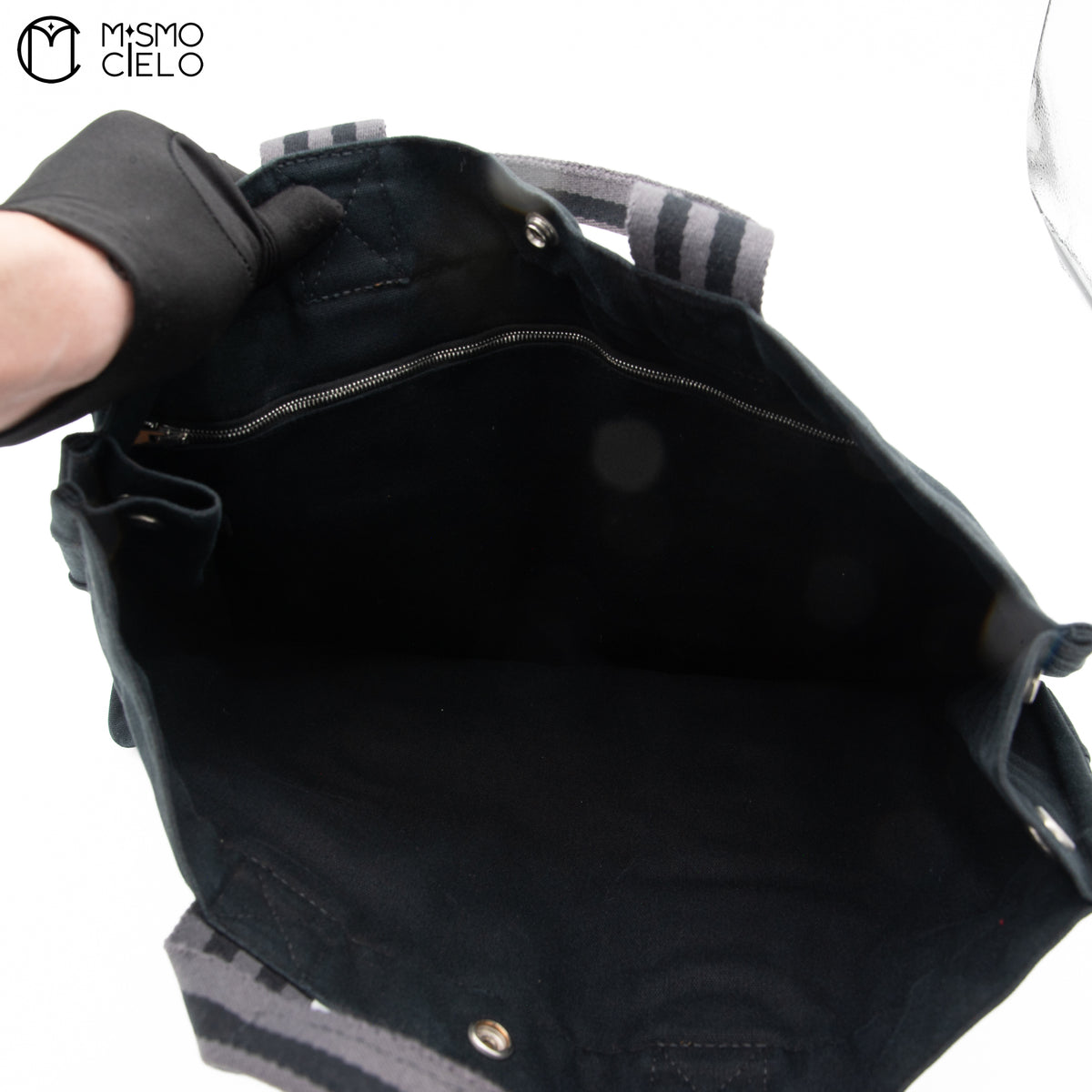 Black Fourre Tout Canvas MM Tote Bag