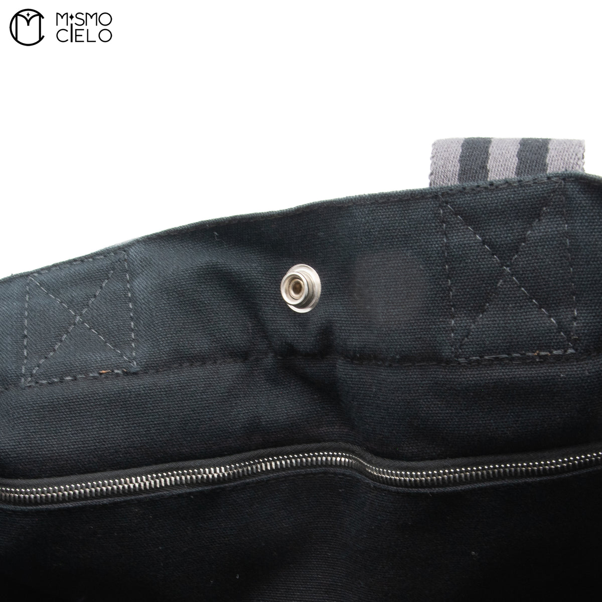Black Fourre Tout Canvas MM Tote Bag