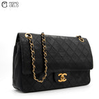 Double flap lambskin Matelasse Turn lock