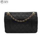 Double flap lambskin Matelasse Turn lock