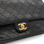 Double flap lambskin Matelasse Turn lock