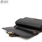 Double flap lambskin Matelasse Turn lock