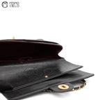 Double flap lambskin Matelasse Turn lock