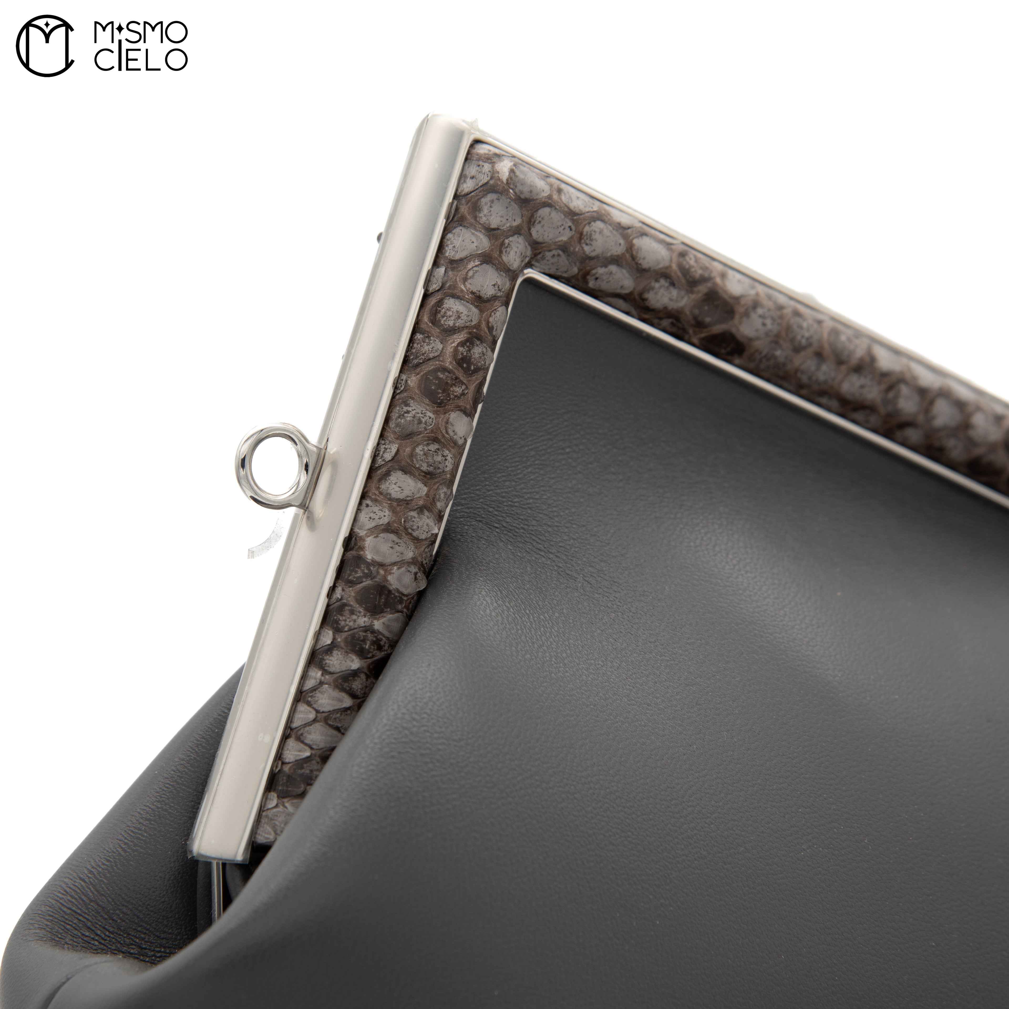 Pochette Fendi First Lamb Leather and Dark Python Grey Shoulder Bag